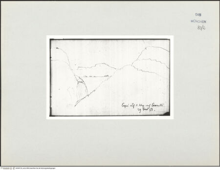 Vorderseite von Bibliotheca Hertziana [https://www.deutsche-digitale-bibliothek.de/content/lizenzen/rv-ez/] Skizzenbuch Latium, Kampanien, CapriCapri auf dem Wege nach Camaldoli - , bh569153_recto. Foto.