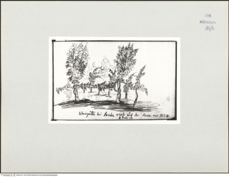 Vorderseite von Bibliotheca Hertziana [https://www.deutsche-digitale-bibliothek.de/content/lizenzen/rv-ez/] Skizzenbuch Latium, Kampanien, CapriWeingarten bei Boscoreale - , bh569157_recto. Foto.