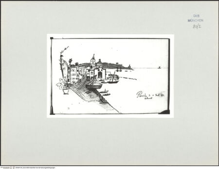 Vorderseite von Bibliotheca Hertziana [https://www.deutsche-digitale-bibliothek.de/content/lizenzen/rv-ez/] Skizzenbuch Latium, Kampanien, CapriProcida - , bh569159_recto. Foto.