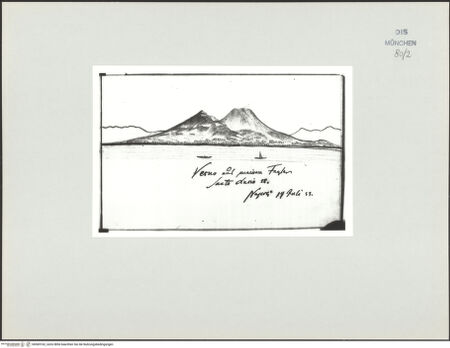 Vorderseite von Bibliotheca Hertziana [https://www.deutsche-digitale-bibliothek.de/content/lizenzen/rv-ez/] Skizzenbuch Latium, Kampanien, CapriVesuvio (und Golf von Neapel) von Santa Lucia aus gesehen - , bh569162_recto. Foto.