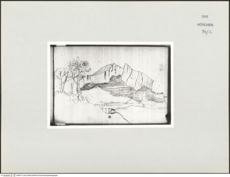 Vorderseite von Bibliotheca Hertziana [https://www.deutsche-digitale-bibliothek.de/content/lizenzen/rv-ez/] Skizzenbuch Capri, SizilienFelslandschaft auf Capri - , bh569175_recto. Foto.