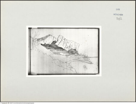 Vorderseite von Bibliotheca Hertziana [https://www.deutsche-digitale-bibliothek.de/content/lizenzen/rv-ez/] Skizzenbuch Capri, SizilienFelslandschaft auf Capri - , bh569176_recto. Foto.