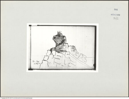 Vorderseite von Bibliotheca Hertziana [https://www.deutsche-digitale-bibliothek.de/content/lizenzen/rv-ez/] Skizzenbuch Capri, SizilienLeuchtturm auf Capri - , bh569178_recto. Foto.