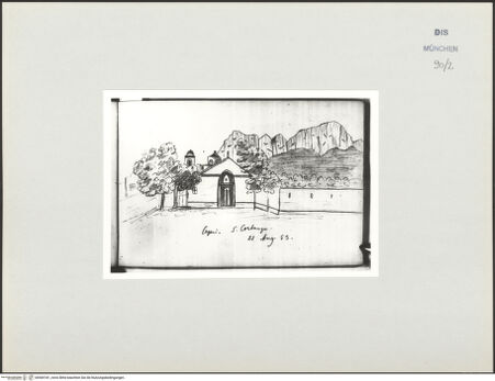 Vorderseite von Bibliotheca Hertziana [https://www.deutsche-digitale-bibliothek.de/content/lizenzen/rv-ez/] Skizzenbuch Capri, SizilienCapri, San Costanzo - , bh569181_recto. Foto.