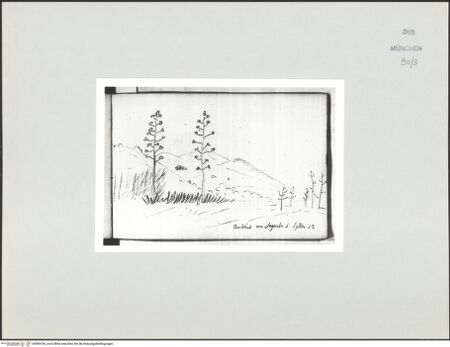 Vorderseite von Bibliotheca Hertziana [https://www.deutsche-digitale-bibliothek.de/content/lizenzen/rv-ez/] Skizzenbuch Capri, SizilienAnblick von Segesta - , bh569184_recto. Foto.