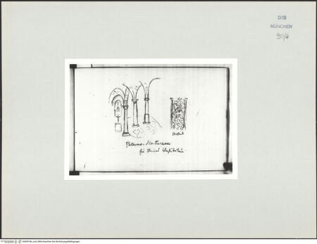 Vorderseite von Bibliotheca Hertziana [https://www.deutsche-digitale-bibliothek.de/content/lizenzen/rv-ez/] Skizzenbuch Capri, SizilienPalermo, La Martorana - , bh569186_recto. Foto.