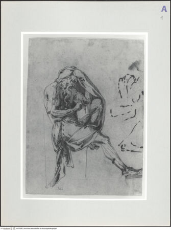 Vorderseite von SBAS Polo Museale Veneziano [https://www.deutsche-digitale-bibliothek.de/content/lizenzen/rv-ez/] Studie zu zwei schreibenden alten Weisen - , bh570287_recto. Foto.