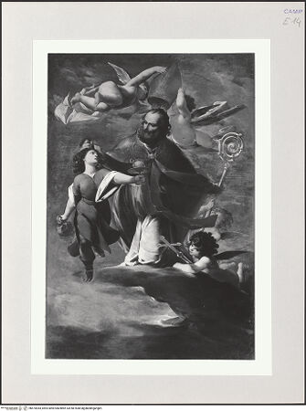 Vorderseite von Pedicini, Luciano [https://www.deutsche-digitale-bibliothek.de/content/lizenzen/rv-ez/] Heiliger Nikolaus trägt den jungen Mundschenk durch die Lüfte hinweg - Gesamtansicht, bh570544_recto. Foto: Pedicini, Luciano.