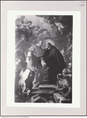 Vorderseite von Pedicini, Luciano [https://www.deutsche-digitale-bibliothek.de/content/lizenzen/rv-ez/] Begegnung der Heiligen Karl Borromäus und Philipp Neri - Gesamtansicht, bh570590_recto. Foto: Pedicini, Luciano.