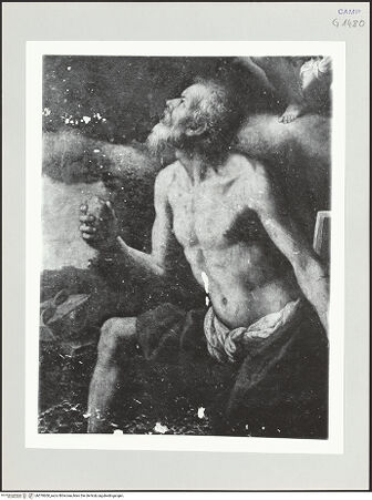 Vorderseite von Pedicini, Luciano [https://www.deutsche-digitale-bibliothek.de/content/lizenzen/rv-ez/] Madonna mit den heiligen Hieronymus und Karl Borromäus - Detail: Der heilige Hieronymus, bh570600_recto. Foto: Pedicini, Luciano.