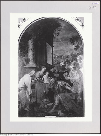 Vorderseite von Pedicini, Luciano [https://www.deutsche-digitale-bibliothek.de/content/lizenzen/rv-ez/] Anbetung durch die Heiligen Drei Könige - Gesamtansicht, bh570611_recto. Foto: Pedicini, Luciano.