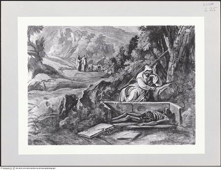 Vorderseite von Pedicini, Luciano [https://www.deutsche-digitale-bibliothek.de/content/lizenzen/rv-ez/] Ausmalung des KonversenchorsSzenen aus der Geschichte des KartäuserordensEin Kartäusermönch meditiert vor dem Skelett eines Mitbruders (zwischen Aufstieg und Befreiung Petri) - Detail: Meditierender Kartäusermönch, bh570639_recto. Foto: Pedicini, Luciano.