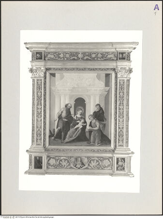 Vorderseite von Sopr. BAS TO [https://www.deutsche-digitale-bibliothek.de/content/lizenzen/rv-ez/] Madonna mit Heiligen - , bh571259_recto. Foto.