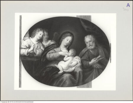 Vorderseite von Sopr. BAS TO [https://www.deutsche-digitale-bibliothek.de/content/lizenzen/rv-ez/] Heilige Familie mit zwei Engeln - , bh571292_recto. Foto.