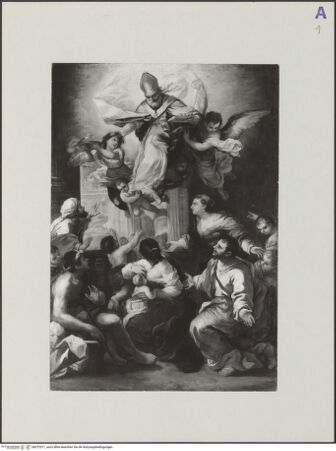 Vorderseite von Sopr. Gall. Napoli [https://www.deutsche-digitale-bibliothek.de/content/lizenzen/rv-ez/] Der heilige Nikolaus von Myra rettet einem Knaben das Leben - , bh572011_recto. Foto.