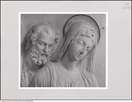 Vorderseite von Bibliotheca Hertziana [http://creativecommons.org/licenses/by-nc-sa/4.0/] Ausstattung der Cappella SimoncelliMadonna - Detail: Köpfe von Maria und Joseph, bh572209_recto. Foto: Sigismondi, Roberto.