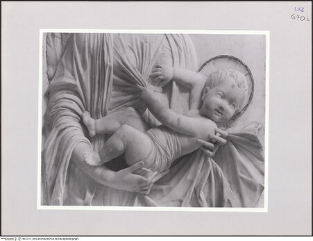 Vorderseite von Bibliotheca Hertziana [http://creativecommons.org/licenses/by-nc-sa/4.0/] Ausstattung der Cappella SimoncelliMadonna - Detail: Christuskind, bh572211_recto. Foto: Sigismondi, Roberto.