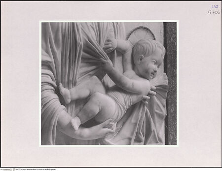 Vorderseite von Bibliotheca Hertziana [http://creativecommons.org/licenses/by-nc-sa/4.0/] Ausstattung der Cappella SimoncelliMadonna - Detail: Christuskind, bh572214_recto. Foto: Sigismondi, Roberto.