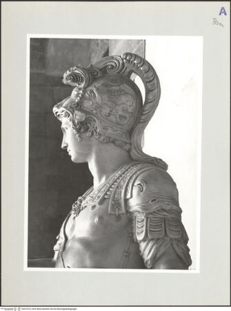 Vorderseite von Kunsthistorisches Institut in Florenz [http://creativecommons.org/licenses/by-nc-sa/4.0/] Herzog Cosimo I. als Augustus - Ausschnitt: Linkes Oberkörperprofil, bh572372_recto. Foto: Sigismondi, Roberto.