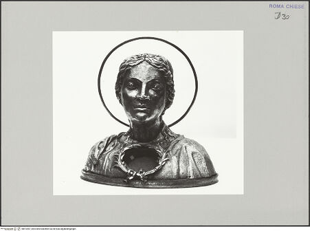 Vorderseite von ICCD [https://rightsstatements.org/page/CNE/1.0/] Reliquienbüste der heiligen Barbara - , bh573967_recto. Foto.