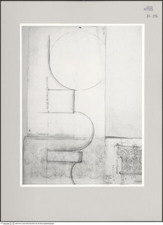 Vorderseite von Istituto Nazionale per la Grafica [https://www.deutsche-digitale-bibliothek.de/content/lizenzen/rv-ez/] Codice A (2501 A)Säulenbasis - , bh575414_recto. Foto.