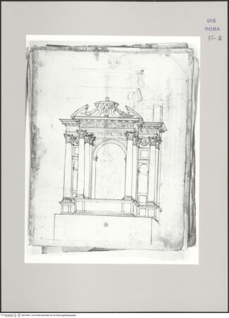 Vorderseite von Istituto Nazionale per la Grafica [https://www.deutsche-digitale-bibliothek.de/content/lizenzen/rv-ez/] Codice B (2501 B)Entwurf für einen Altar (?) - , bh575497_recto. Foto.