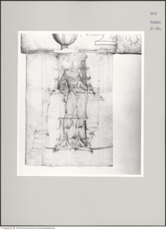 Vorderseite von Istituto Nazionale per la Grafica [https://www.deutsche-digitale-bibliothek.de/content/lizenzen/rv-ez/] Codice B (2501 B)Stehender männlicher Akt (von Giovanni Alberti?) - , bh575502_recto. Foto.