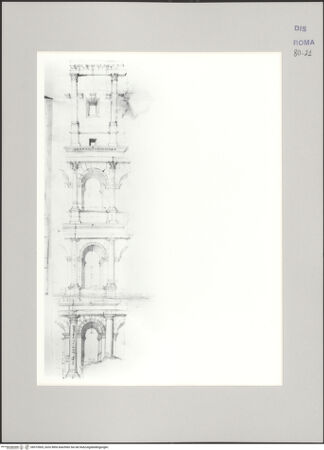 Vorderseite von Istituto Nazionale per la Grafica [https://www.deutsche-digitale-bibliothek.de/content/lizenzen/rv-ez/] Codice B (2501 B)Kolosseum, Aufriss einer Achse des Außenbaus - , bh575505_recto. Foto.