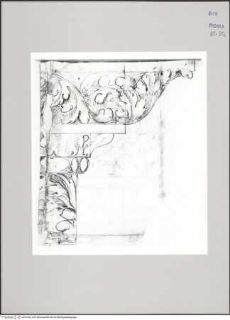 Vorderseite von Istituto Nazionale per la Grafica [https://www.deutsche-digitale-bibliothek.de/content/lizenzen/rv-ez/] Codice B (2501 B)Palatin, Gesims - , bh575526_recto. Foto.