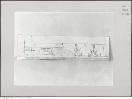 Vorderseite von Istituto Nazionale per la Grafica [https://www.deutsche-digitale-bibliothek.de/content/lizenzen/rv-ez/] Codice B (2501 B)"casa di M(esser) Fauiano Zeni", Aufriss des Konsolgesimses, oberer Abschluss - , bh575554_recto. Foto.