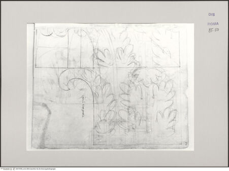 Vorderseite von Istituto Nazionale per la Grafica [https://www.deutsche-digitale-bibliothek.de/content/lizenzen/rv-ez/] Codice B (2501 B)Korinthisches Kapitell, Aufriss und Grundriss des Abakus (unterer Teil) - , bh575558_recto. Foto.