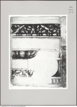 Vorderseite von Istituto Nazionale per la Grafica [https://www.deutsche-digitale-bibliothek.de/content/lizenzen/rv-ez/] Codice D (2504)Aufriss eines Gesimses - , bh575571_recto. Foto.