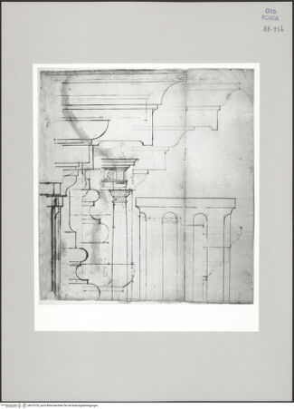 Vorderseite von Istituto Nazionale per la Grafica [https://www.deutsche-digitale-bibliothek.de/content/lizenzen/rv-ez/] Codice C (2502)San Pietro in Montorio, Grundriss und weitere architektonische Details in Aufriss und Profil (obere Fortsetzung von fol. 95 r) - , bh575720_recto. Foto.