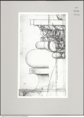 Vorderseite von Istituto Nazionale per la Grafica [https://www.deutsche-digitale-bibliothek.de/content/lizenzen/rv-ez/] Codice C (2502)Hadrianstempel, architektonische Details - , bh575789_recto. Foto.