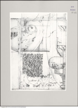 Vorderseite von Istituto Nazionale per la Grafica [https://www.deutsche-digitale-bibliothek.de/content/lizenzen/rv-ez/] Codice C (2502)Hadrianstempel - , bh575790_recto. Foto.