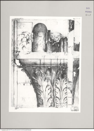 Vorderseite von Istituto Nazionale per la Grafica [https://www.deutsche-digitale-bibliothek.de/content/lizenzen/rv-ez/] Codice C (2502)Architektonische Elemente, aufgefunden in der Vigna von San Pietro in Vincoli - , bh575799_recto. Foto.