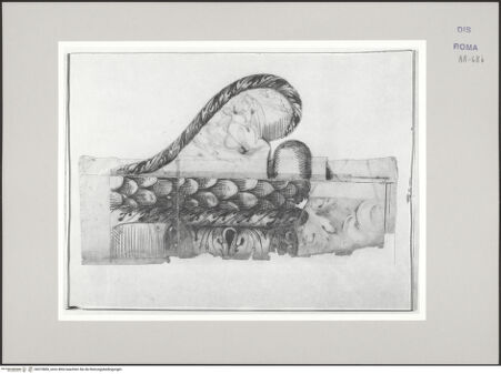 Vorderseite von Istituto Nazionale per la Grafica [https://www.deutsche-digitale-bibliothek.de/content/lizenzen/rv-ez/] Codice C (2502)Architektonische Details, aufgefunden in der Vigna von San Pietro in Vincoli - , bh575800_recto. Foto.