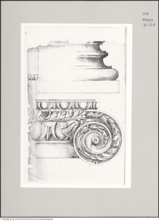 Vorderseite von Istituto Nazionale per la Grafica [https://www.deutsche-digitale-bibliothek.de/content/lizenzen/rv-ez/] Codice C (2502)Architektonische Elemente, aufgefunden in den Vigne von Santi Quattro Coronati - , bh575804_recto. Foto.