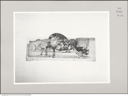 Vorderseite von Istituto Nazionale per la Grafica [https://www.deutsche-digitale-bibliothek.de/content/lizenzen/rv-ez/] Codice C (2502)Architektonische Elemente, aufgefunden in den Vigne von Santi Quattro Coronati - , bh575806_recto. Foto.