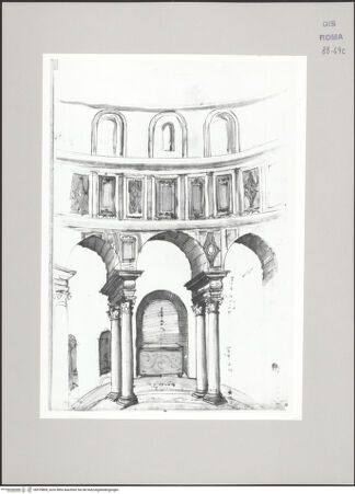 Vorderseite von Istituto Nazionale per la Grafica [https://www.deutsche-digitale-bibliothek.de/content/lizenzen/rv-ez/] Codice C (2502)Santa Costanza, Aufriss des Innenraums - , bh575809_recto. Foto.