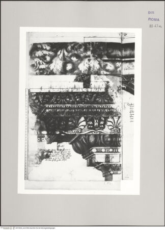 Vorderseite von Istituto Nazionale per la Grafica [https://www.deutsche-digitale-bibliothek.de/content/lizenzen/rv-ez/] Codice C (2502)Gesimse vom Kapitol und vom Trajansforum - , bh575826_recto. Foto.