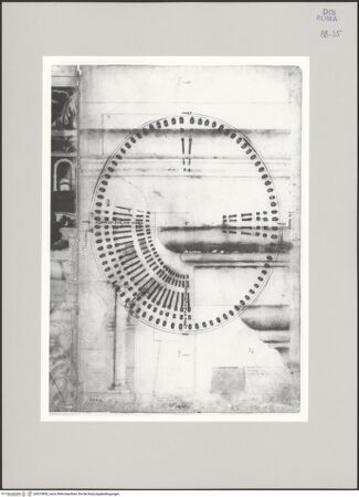 Vorderseite von Istituto Nazionale per la Grafica [https://www.deutsche-digitale-bibliothek.de/content/lizenzen/rv-ez/] Codice C (2502)Kolosseum, Grundriss - , bh575855_recto. Foto.