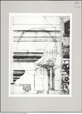 Vorderseite von Istituto Nazionale per la Grafica [https://www.deutsche-digitale-bibliothek.de/content/lizenzen/rv-ez/] Codice C (2502)Kolosseum, architektonische Elemente ionischer Ordnung - , bh575856_recto. Foto.