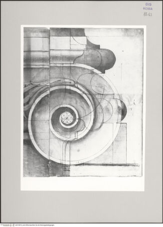 Vorderseite von Istituto Nazionale per la Grafica [https://www.deutsche-digitale-bibliothek.de/content/lizenzen/rv-ez/] Codice C (2502)Marcellustheater, Architrav und ionisches Kapitell - , bh575876_recto. Foto.