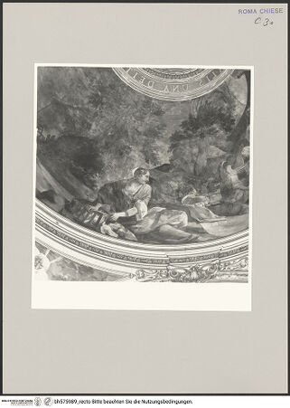 Vorderseite von Vasari [https://www.deutsche-digitale-bibliothek.de/content/lizenzen/rv-ez/] Der Besuch der drei Engel bei Abraham und Sara und die Zubereitung der Speisen - Detail: Abraham mit den Tauben, bh575989_recto. Foto.