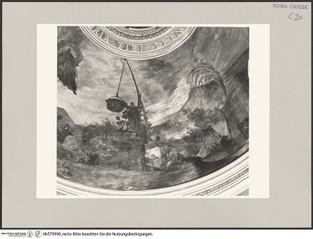 Vorderseite von Vasari [https://www.deutsche-digitale-bibliothek.de/content/lizenzen/rv-ez/] Der Besuch der drei Engel bei Abraham und Sara und die Zubereitung der Speisen - Detail: Brunnen, bh575990_recto. Foto.