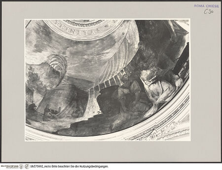 Vorderseite von Vasari [https://www.deutsche-digitale-bibliothek.de/content/lizenzen/rv-ez/] Der Besuch der drei Engel bei Abraham und Sara und die Zubereitung der Speisen - Detail: Abrahams Zelt, bh575992_recto. Foto.