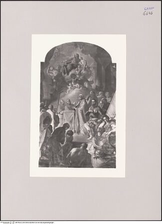 Vorderseite von Soprintendenza Gall. NA [https://www.deutsche-digitale-bibliothek.de/content/lizenzen/rv-ez/] Die Madonna erscheint Pius V. und Don Giovanni d'Austria - Gesamtansicht, bh576024_recto. Foto.