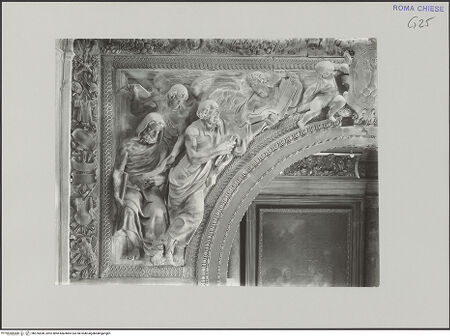 Vorderseite von ICCD [https://www.deutsche-digitale-bibliothek.de/content/lizenzen/rv-ez/] Figürliche DekorationVier Propheten und Engel - Linker Bogenzwickel, bh576608_recto. Foto.