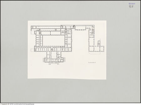 Vorderseite von unbekannt [https://www.deutsche-digitale-bibliothek.de/content/lizenzen/rv-ez/] Casino di San Leucio - Grundriss Obergeschoss, bh576841_recto. Foto.